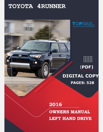 toyota 4runner 2016 owners manual